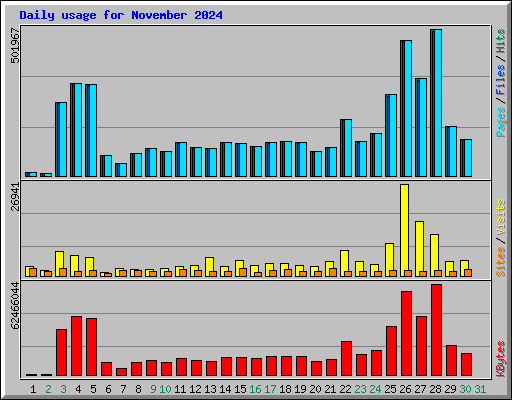 Daily usage for November 2024