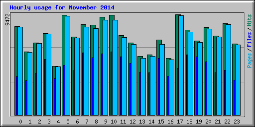 Hourly usage for November 2014