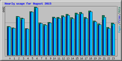 Hourly usage for August 2015