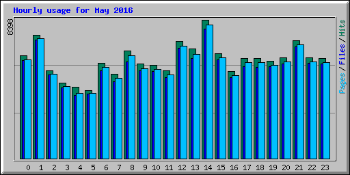 Hourly usage for May 2016