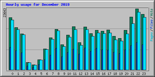 Hourly usage for December 2019