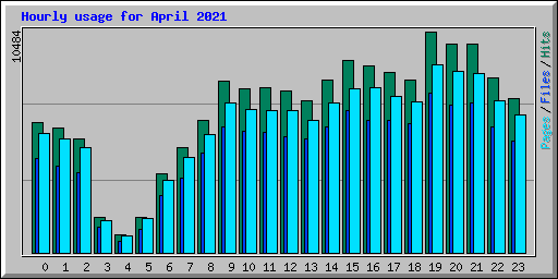 Hourly usage for April 2021