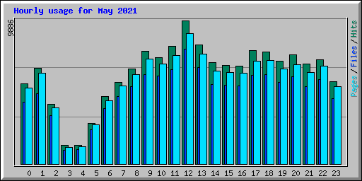 Hourly usage for May 2021