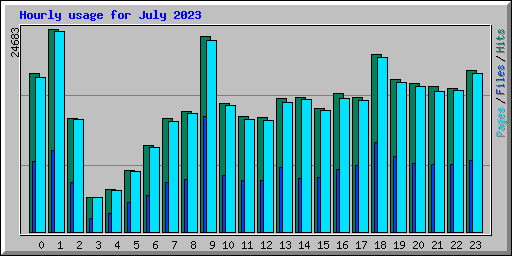 Hourly usage for July 2023
