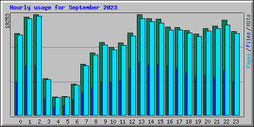 Hourly usage for September 2023
