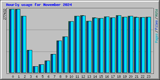 Hourly usage for November 2024