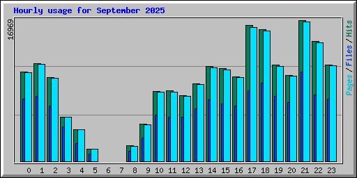 Hourly usage for September 2025