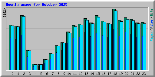 Hourly usage for October 2025