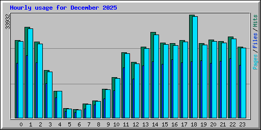 Hourly usage for December 2025