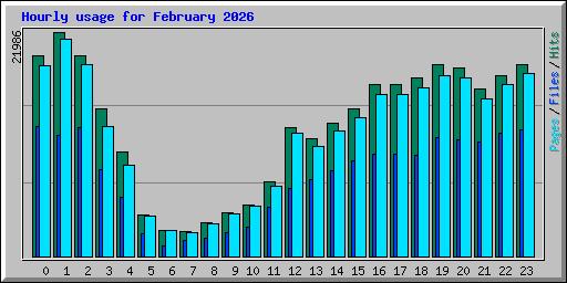 Hourly usage for February 2026