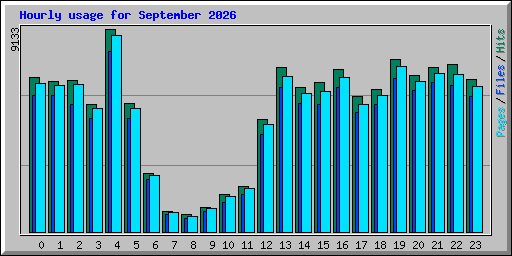 Hourly usage for September 2026